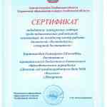 Сертификат победителя конкурсного отбора среди педагогических работников